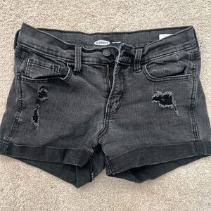 Old Navy Women's Distressed Black Jean Shorts